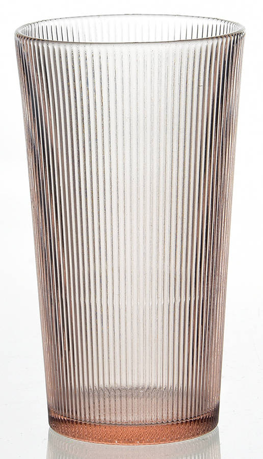 Homespun Pink 12 Oz Flat Tumbler by Jeannette-1
