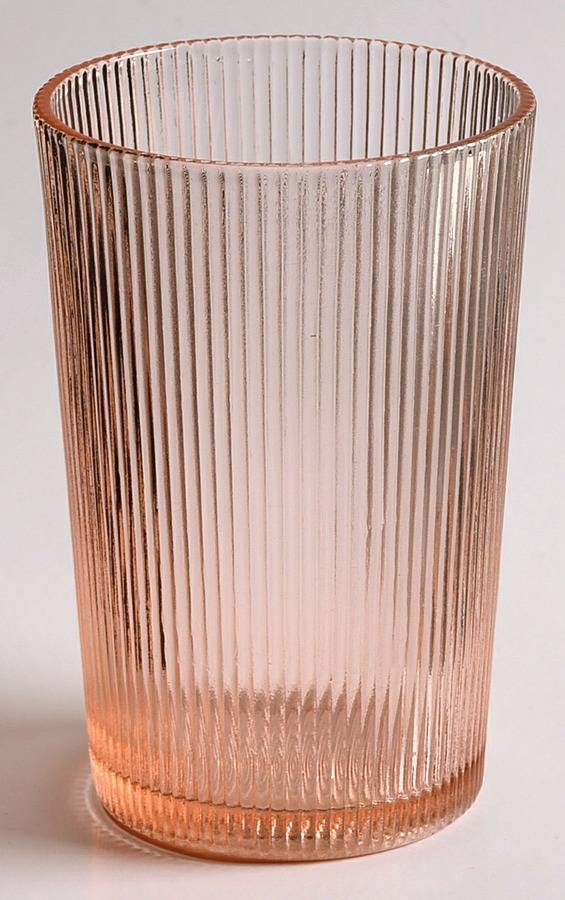 Homespun Pink 7 Oz Flat Tumbler by Jeannette-1