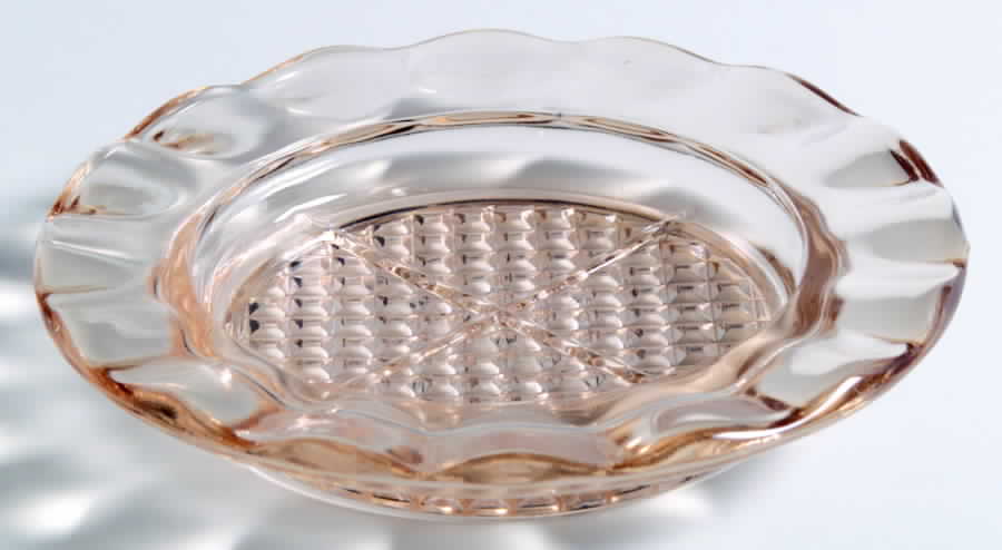 Homespun Pink Coaster/Ashtray by Jeannette-1