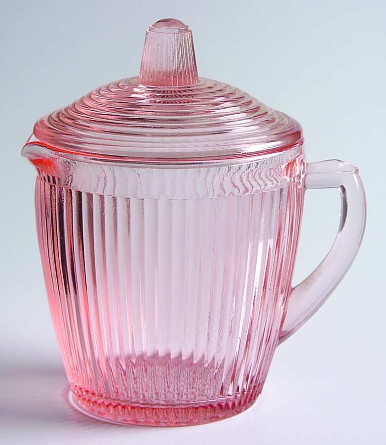 Homespun Pink Child's Teapot & LId by Jeannette-1
