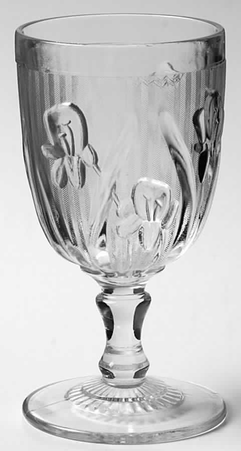 Iris Clear Water Goblet by Jeannette-1