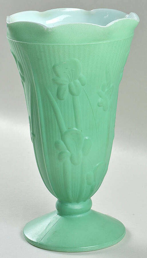 Iris Green 9" Flower Vase by Jeannette-1