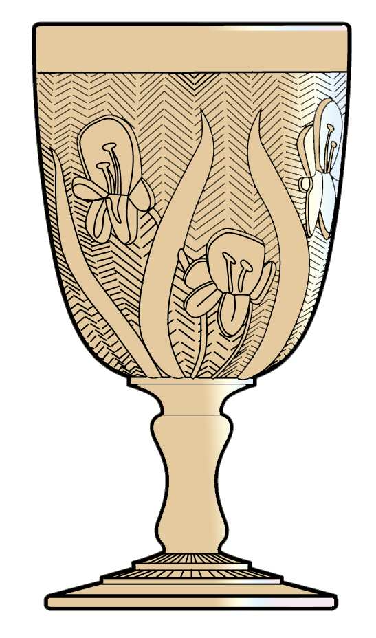 Iris Iridescent Water Goblet by Jeannette-1