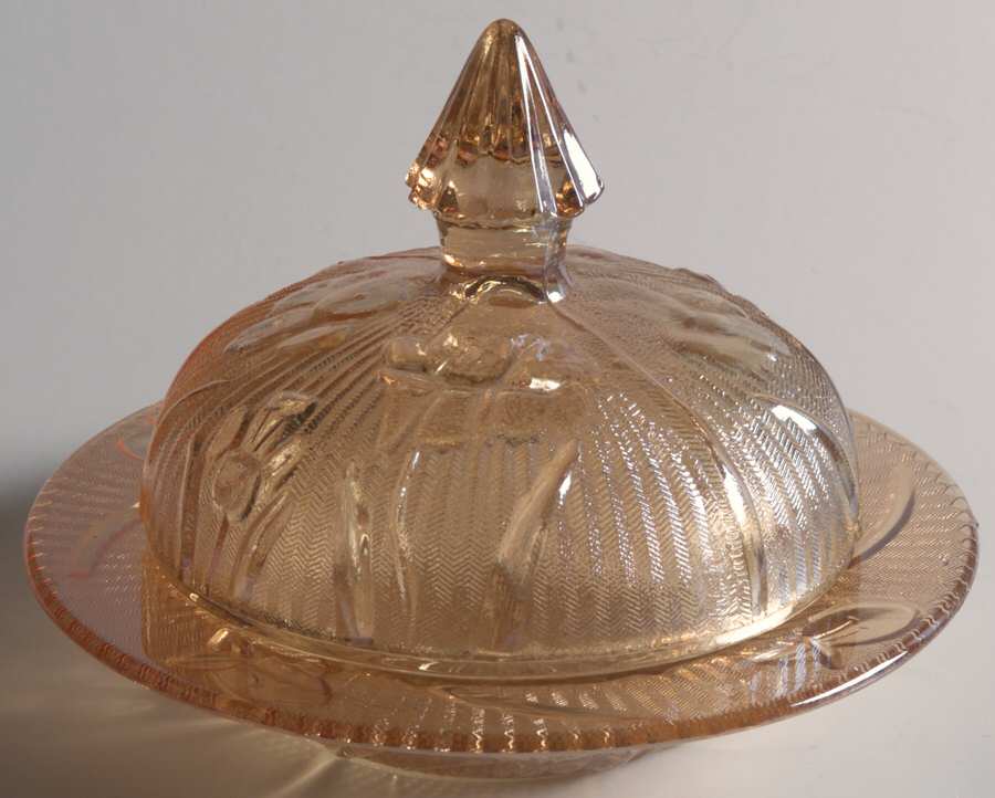 Iris Iridescent Round Covered Butter by Jeannette-1