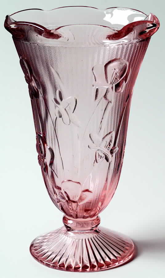Iris Pink 9" Flower Vase by Jeannette-1