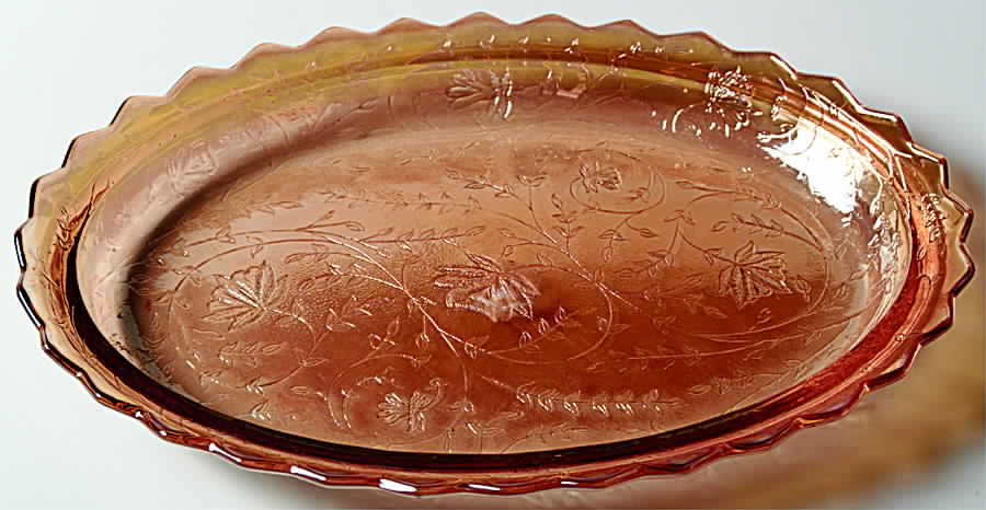 Floragold 11" Oval Platter by Jeannette-1