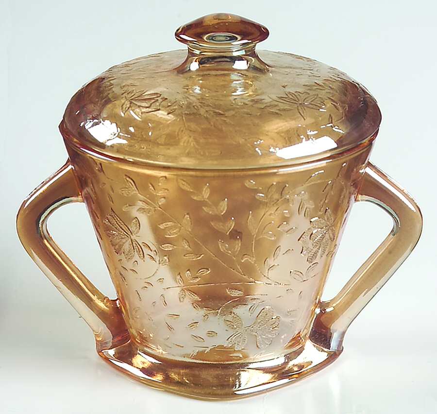 Floragold Sugar Bowl & Lid by Jeannette-1