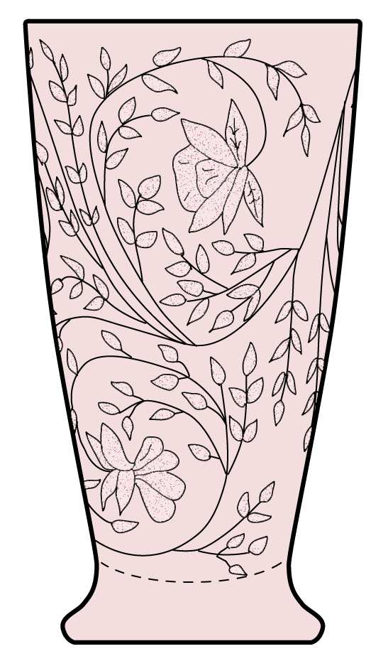 Louisa Pink 10 Oz Footed Tumbler by Jeannette-1