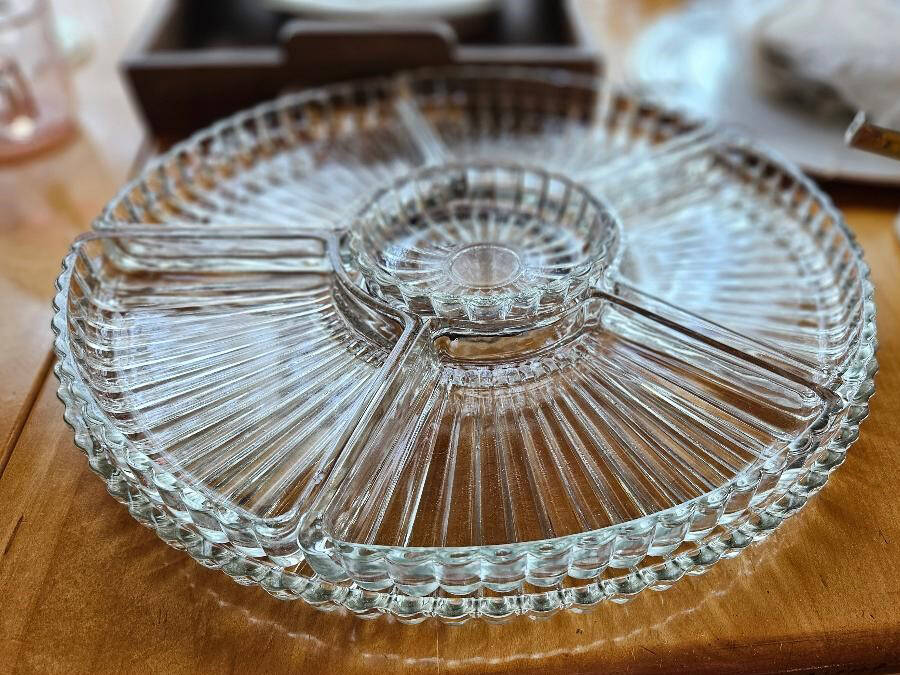 National Clear (7 Piece) Lazy Susan Set by Jeannette-1