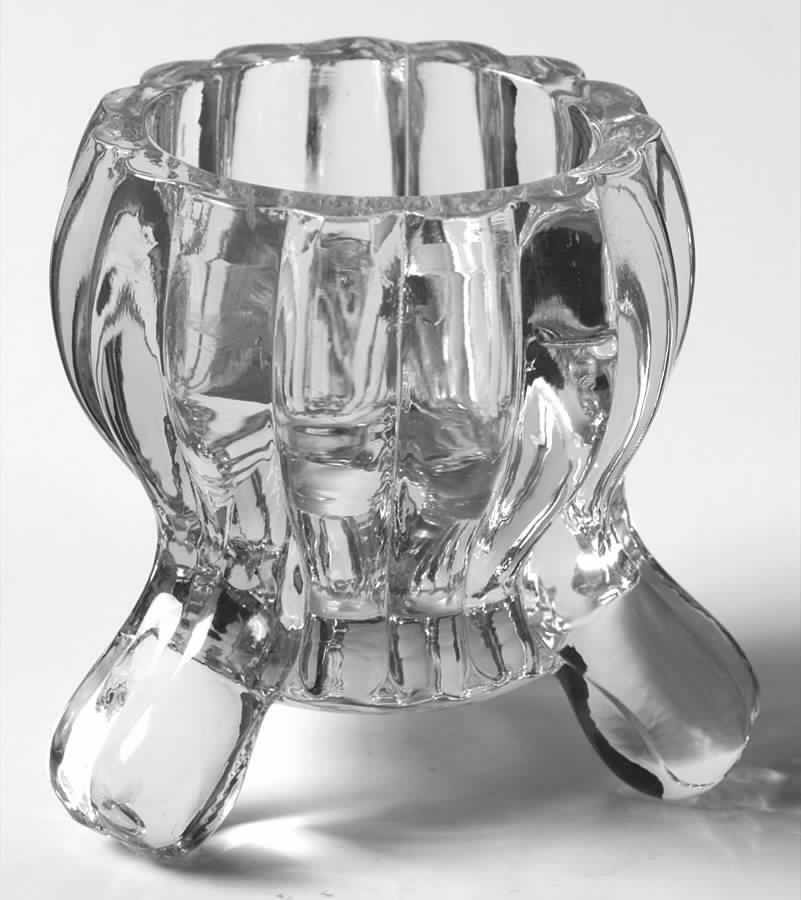 National Clear 3" Single Light Candlestick by Jeannette-1