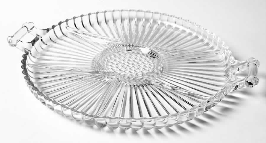 National Clear 15" Round 6 Part Relish by Jeannette-1