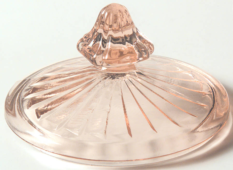 Sierra Pink Lid for Sugar Bowl by Jeannette-1