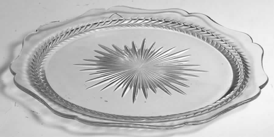 Sunburst "Herringbone" Sandwich Plate by Jeannette-1