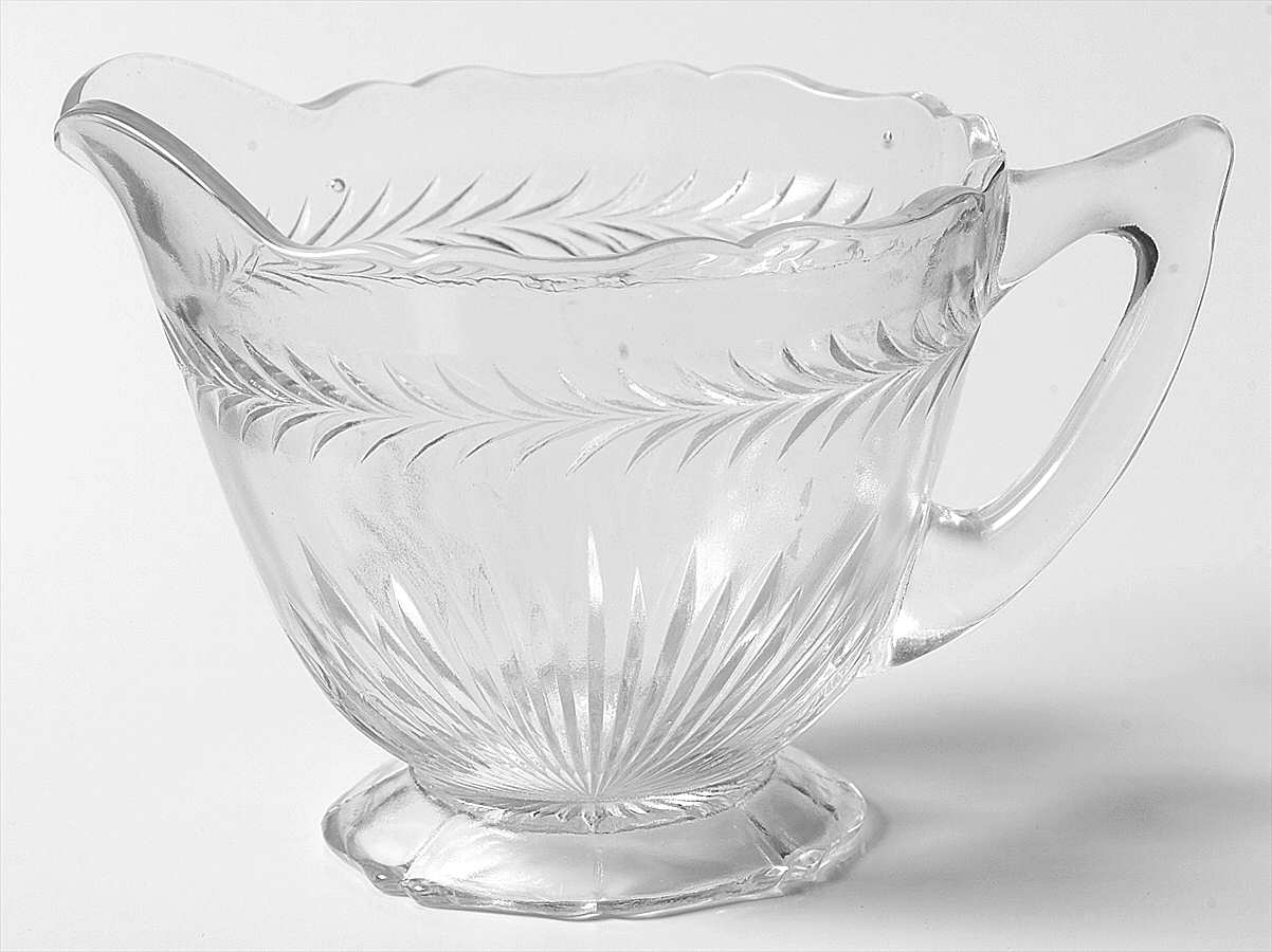 Sunburst "Herringbone" Creamer by Jeannette-1