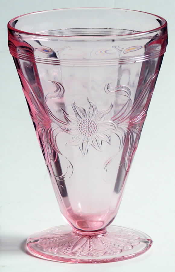Sunflower Pink 8 Oz Footed Tumbler by Jeannette-1