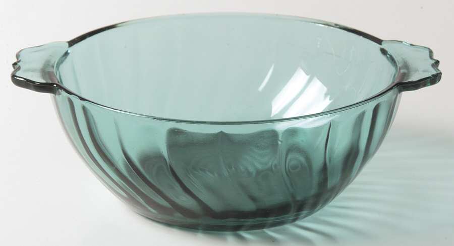 Swirl Ultramarine (Blue Green) Lugged Soup Bowl by Jeannette-1