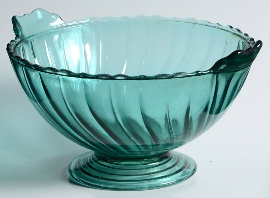 Swirl Ultramarine (Blue Green) Candy Dish No Lid by Jeannette-1