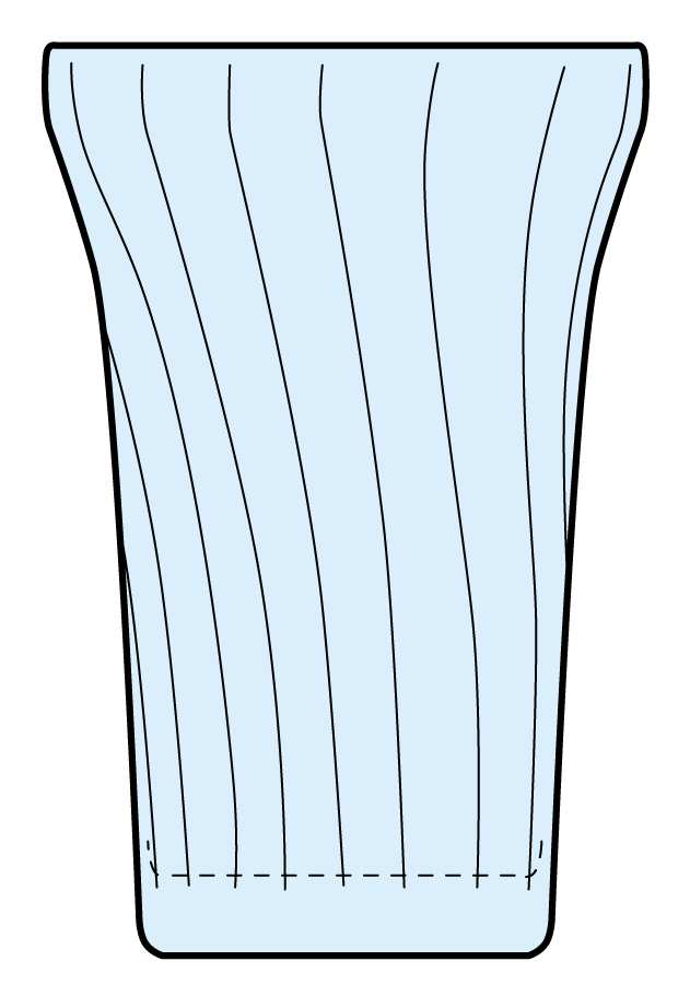 Swirl Ice Blue 9 Oz Flat Tumbler by Jeannette-1