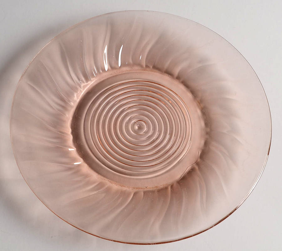 Swirl Pink 8" Salad Plate by Jeannette-1