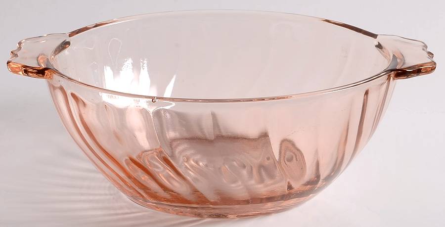 Swirl Pink Lugged Soup Bowl by Jeannette-1