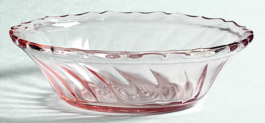 Swirl Pink 4" Small Fruit/Dessert Bowl by Jeannette-1