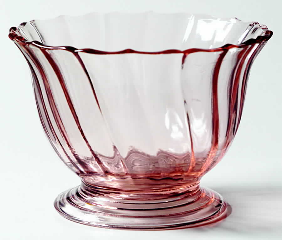 Swirl Pink Champagne/Tall Sherbet by Jeannette-1