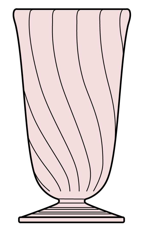 Swirl Pink 9 Oz Footed Tumbler by Jeannette-1