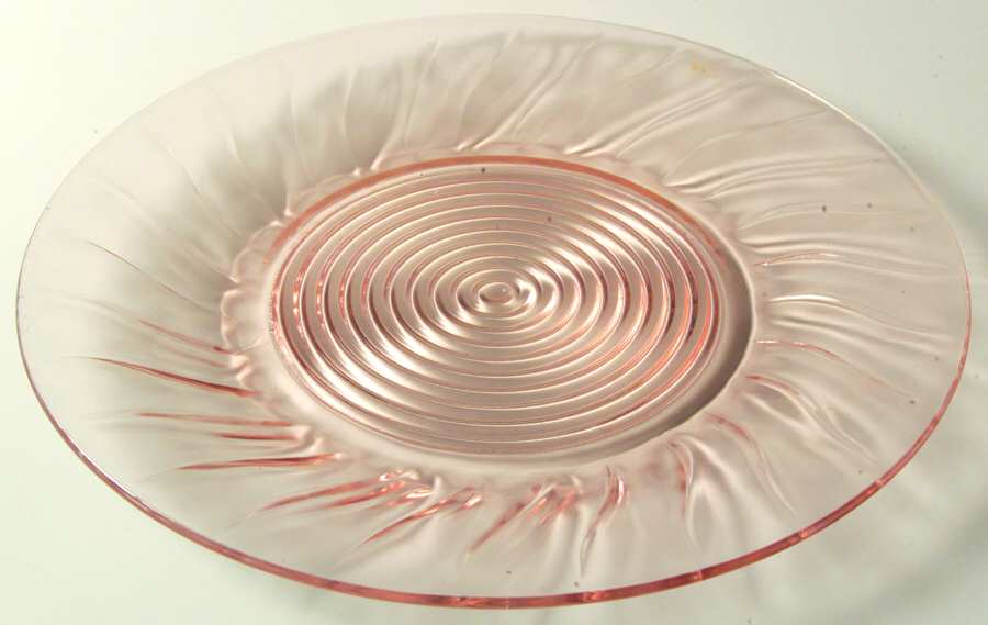 Swirl Pink Dinner Plate by Jeannette-1
