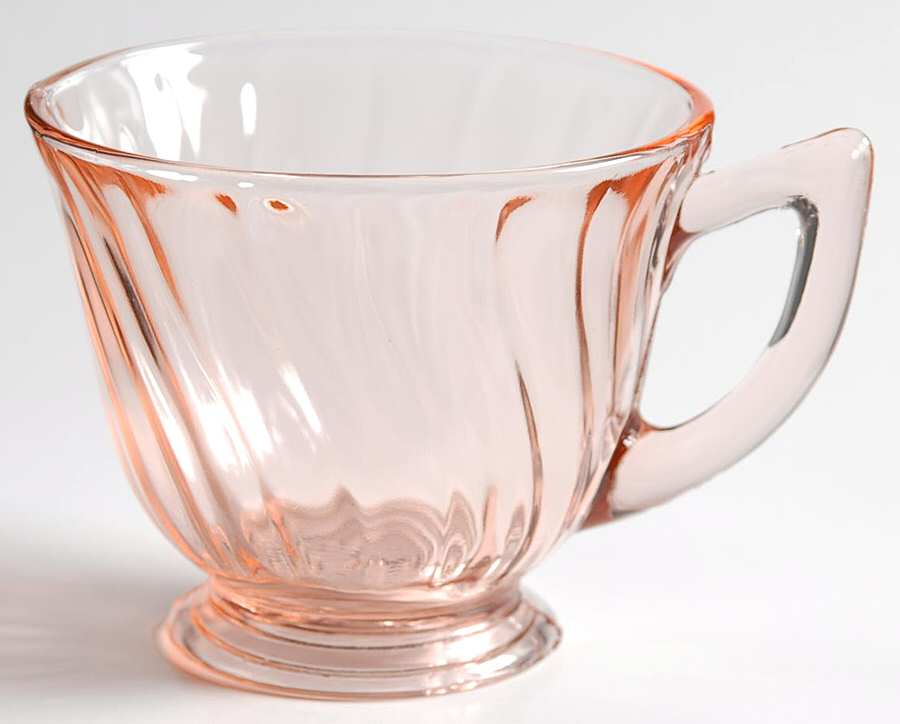 Swirl Pink Footed Cup by Jeannette-1