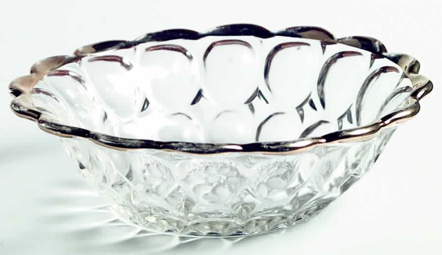 Thumbprint (Gold Trim) Small Fruit Dessert Bowl by Jeannette-1