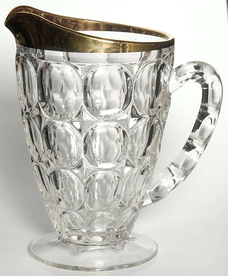 Thumbprint (Gold Trim) 20 Oz Pitcher by Jeannette-1