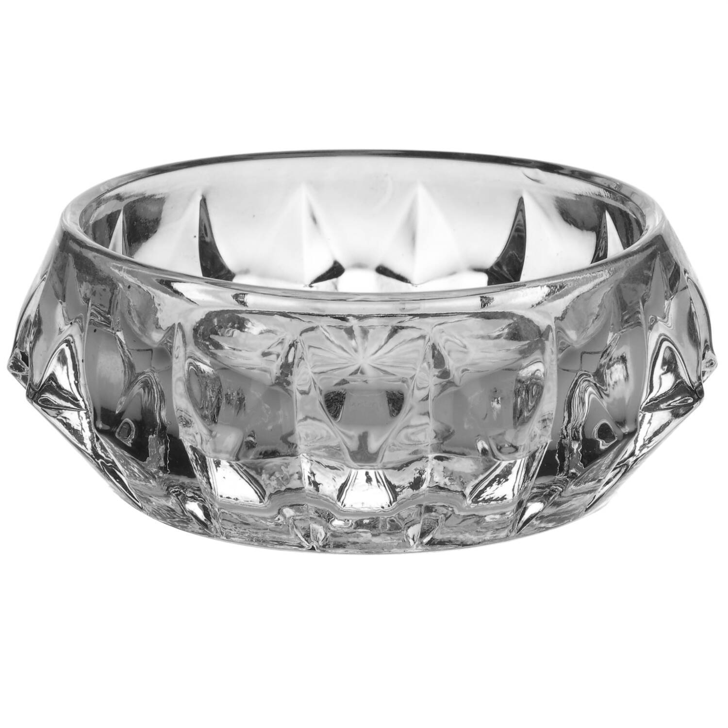 Windsor Clear Round Puff Box No Lid by Jeannette-1