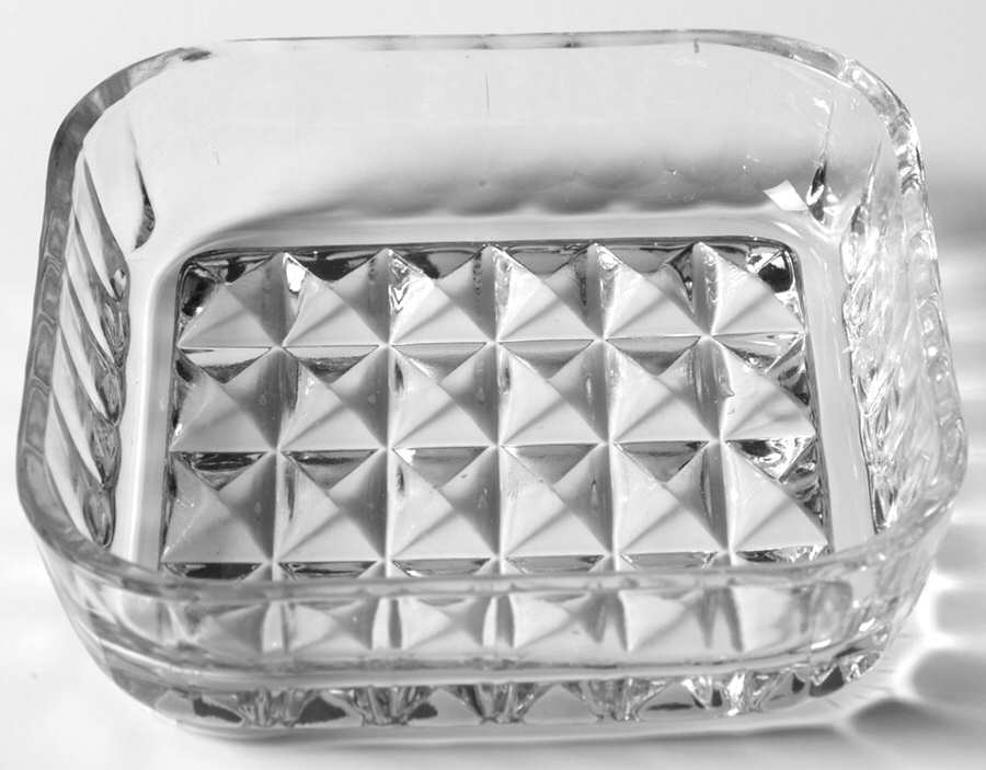 Windsor Clear Square Tray by Jeannette-1