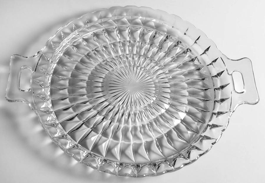 Windsor Clear 12" Sandwich Plate by Jeannette-1