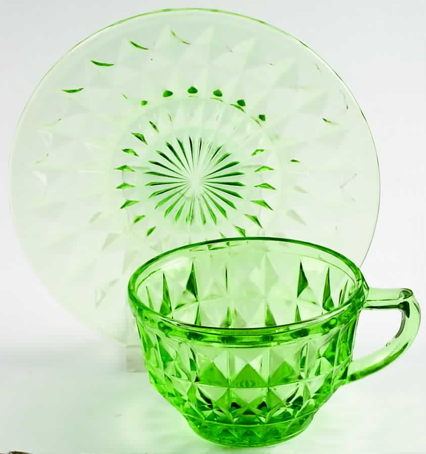 Windsor Green Cup & Saucer Set by Jeannette-1