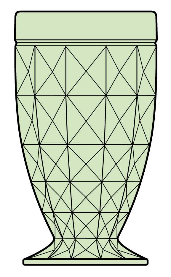 Windsor Green 11 Oz Footed Tumbler by Jeannette-1