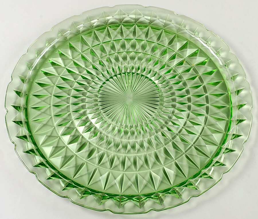 Windsor Green Torte Plate by Jeannette-1