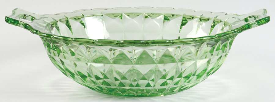 Windsor Green 8" Handled Bowl by Jeannette-1