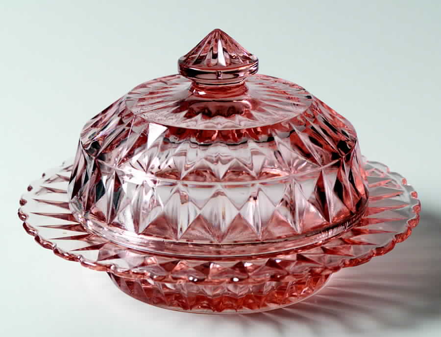 Windsor Pink Round Covered Butter by Jeannette-1