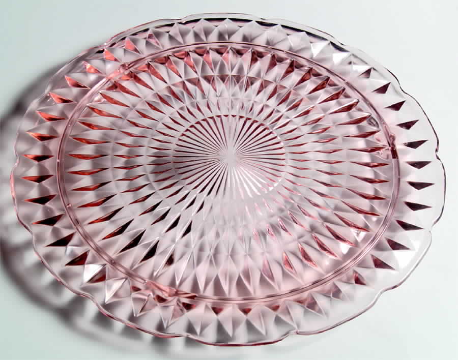 Windsor Pink Footed Cake Plate by Jeannette-1