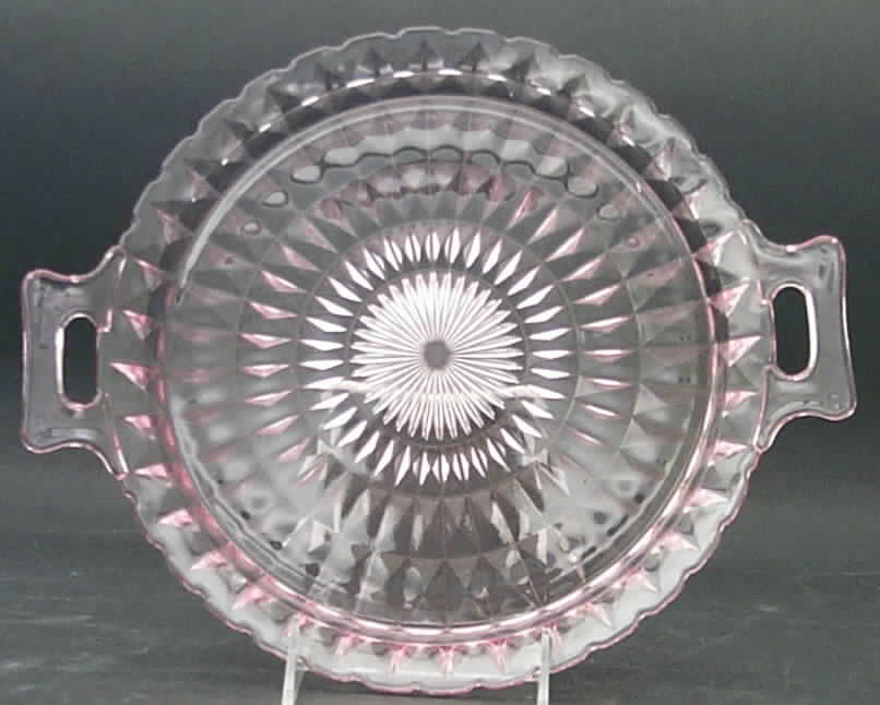 Windsor Pink 12" Sandwich Plate by Jeannette-1