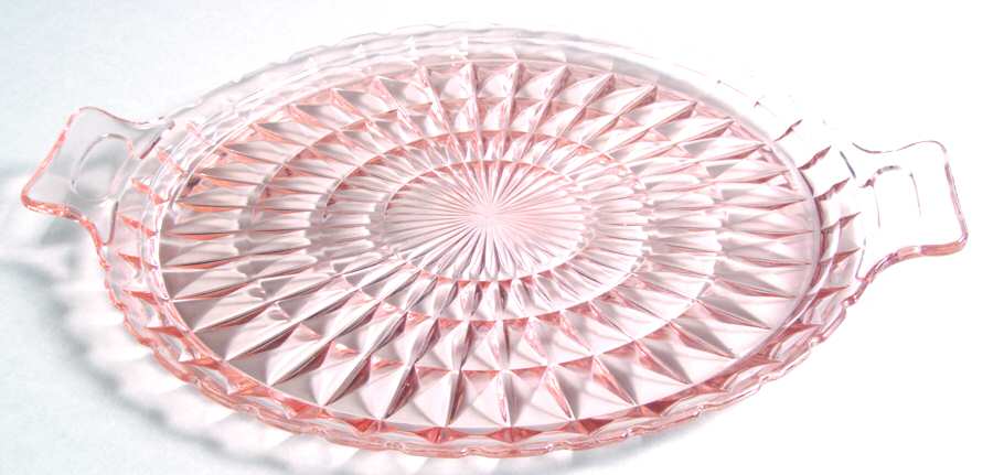 Windsor Pink 11" Sandwich Plate by Jeannette-1