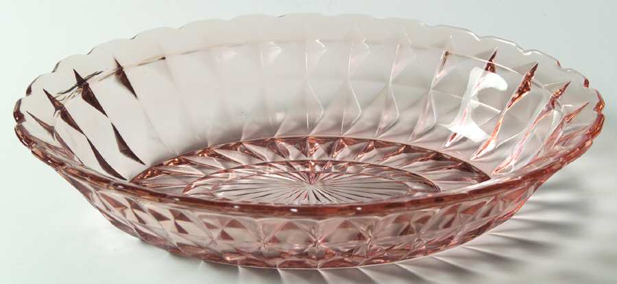 Windsor Pink Oval Vegetable Bowl by Jeannette-1