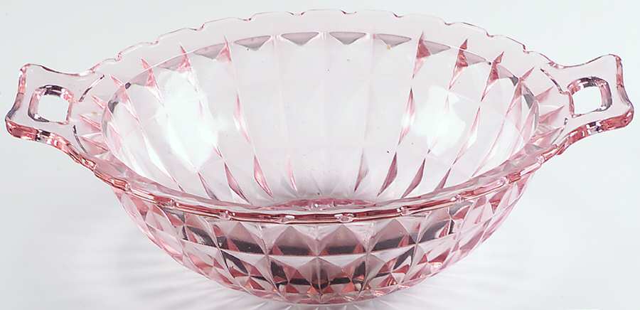 Windsor Pink 8" Handled Bowl by Jeannette-1