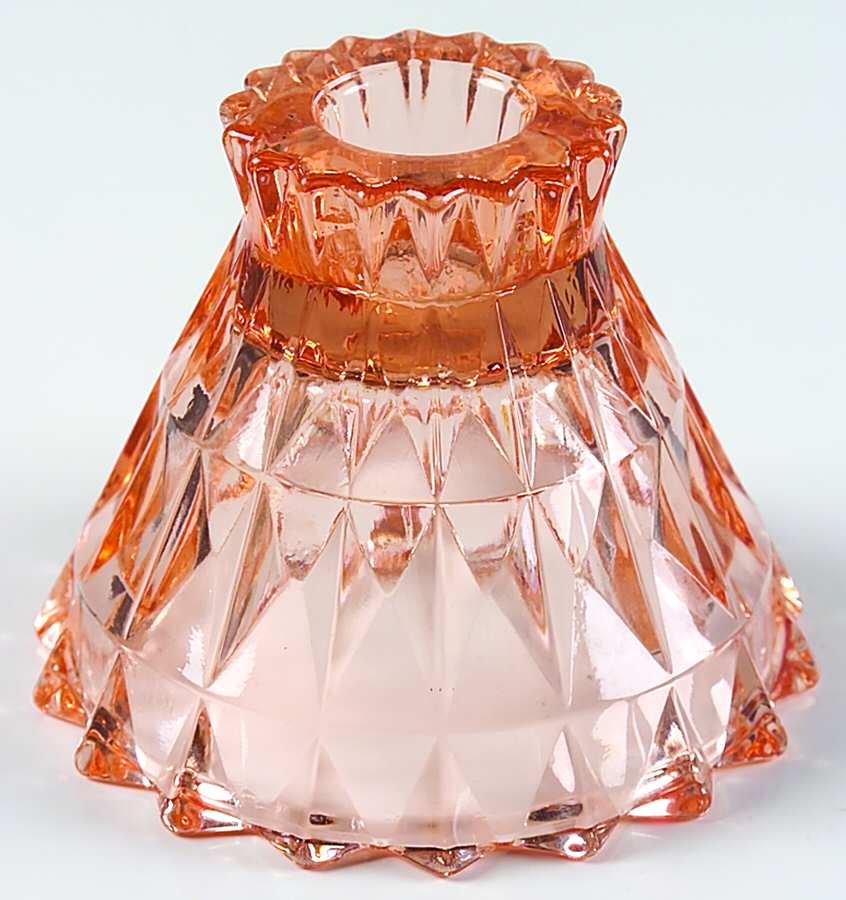 Windsor Pink Single Light Candlestick by Jeannette-1