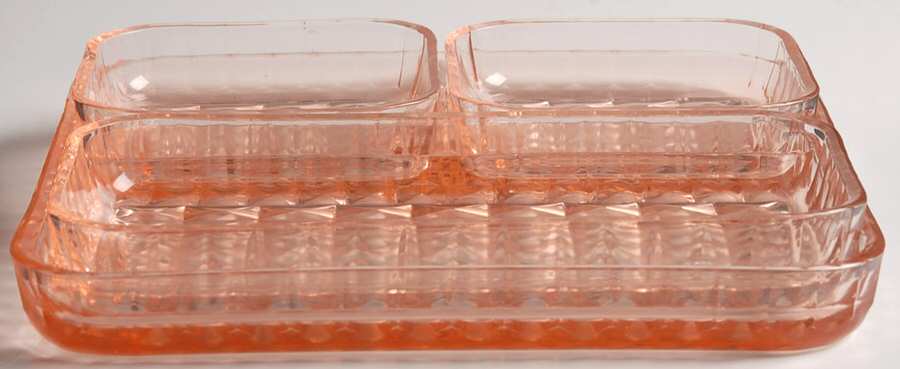 Windsor Pink 4 Piece Square Relish Set by Jeannette-1