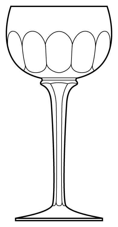 Panel Cut Water Goblet by Josair-1