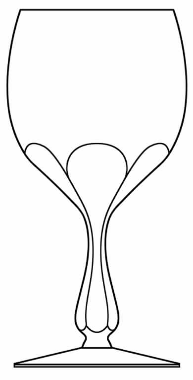 Silhouette (No Bubble In Stem) Water Goblet by Josair-1