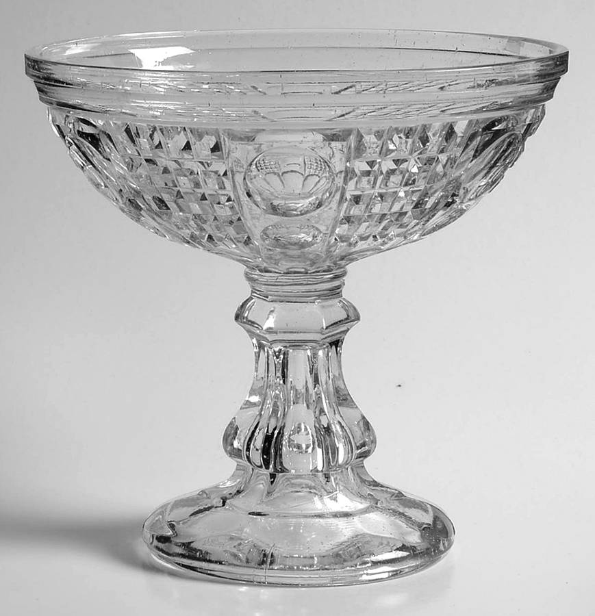 Waffle & Thumbprint Round Compote (Height X Width) by James B Lyon -1
