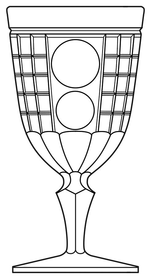Waffle & Thumbprint Water Goblet by James B Lyon -1